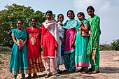 Mamallapuram - Tamil Nadu. A group of lovely girls we met wandering on the hill 